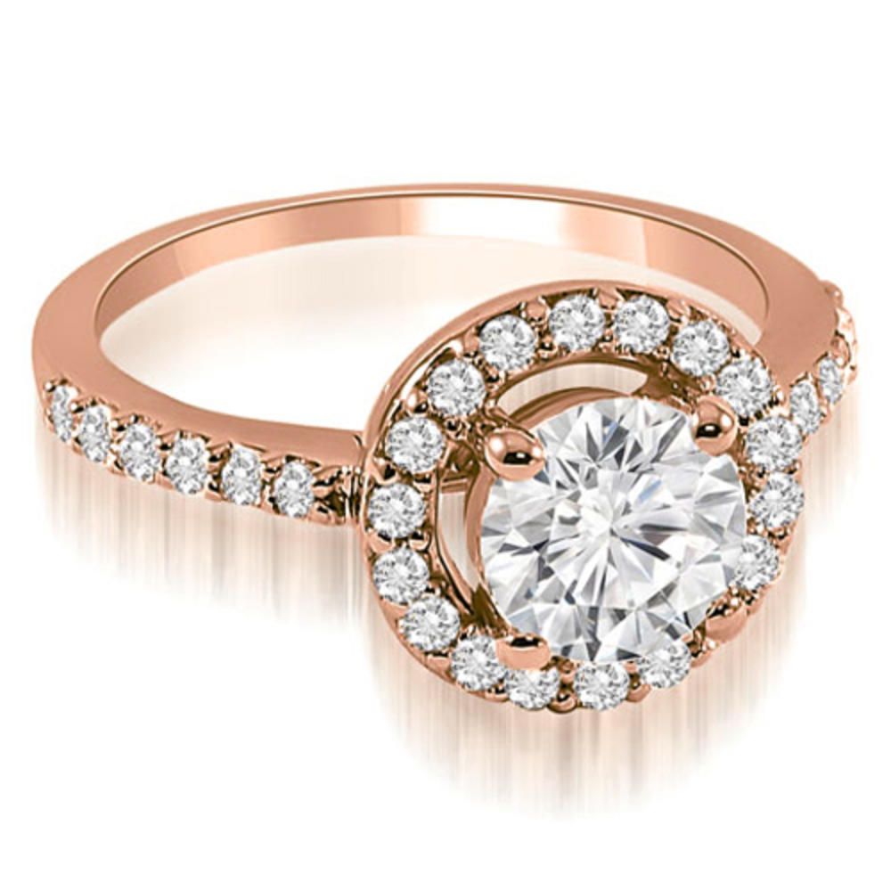1.36 cttw Round-Cut 18k Rose Gold Diamond Bridal Set