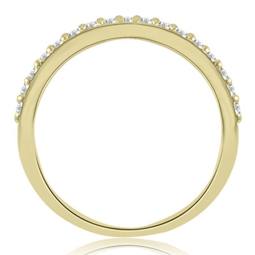 1.11 cttw. 18K Yellow Gold Halo Round Cut Diamond Bridal Set (I1, H-I)