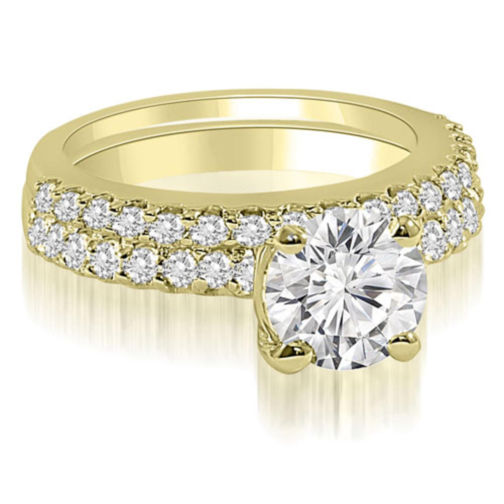 1.15 cttw. 14K Yellow Gold Round Cut Diamond Bridal Set (I1, H-I)