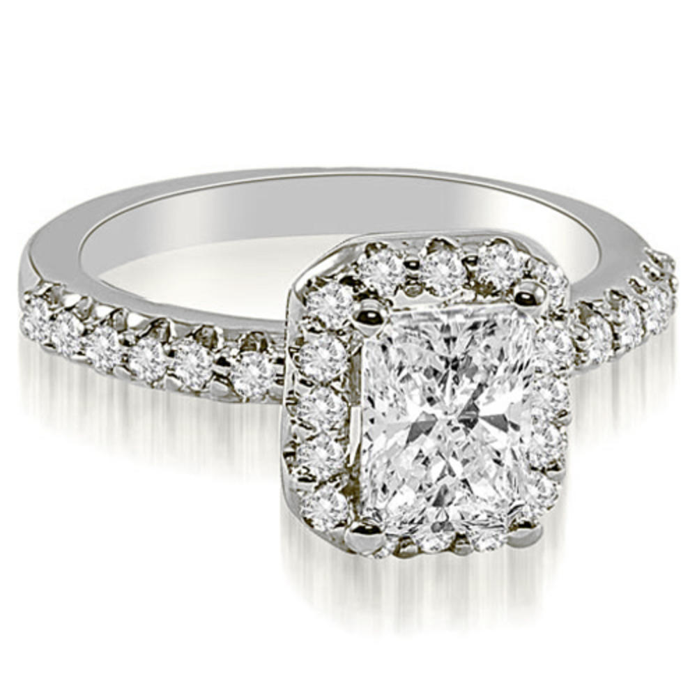 1.59 cttw Emerald Cut White Gold Diamond Bridal Set