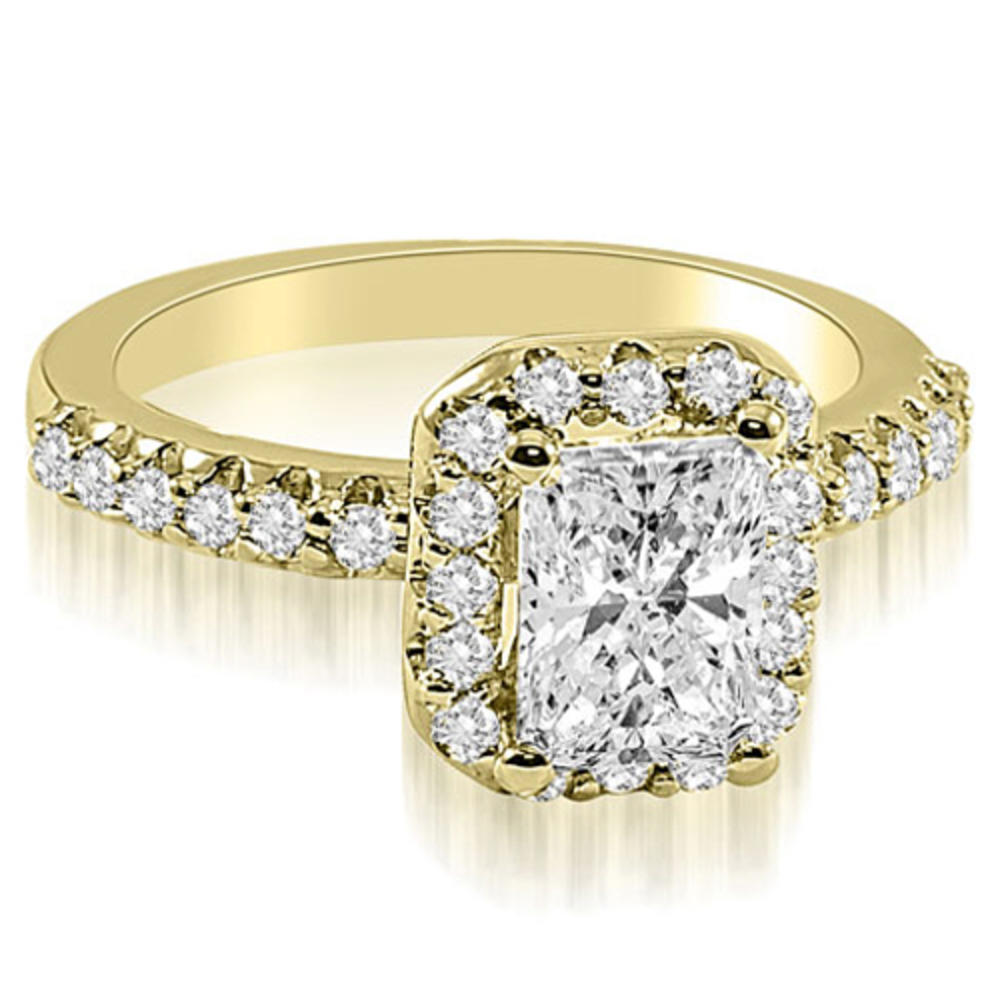 1.34 cttw Women's Emerald-Cut 18k Yellow Gold Bridal Set