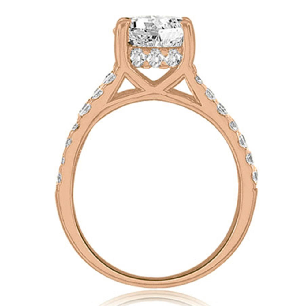 1.61 cttw. 14K Rose Gold Lucida Cathedral Split Shank Diamond Bridal Set (I1, H-I)