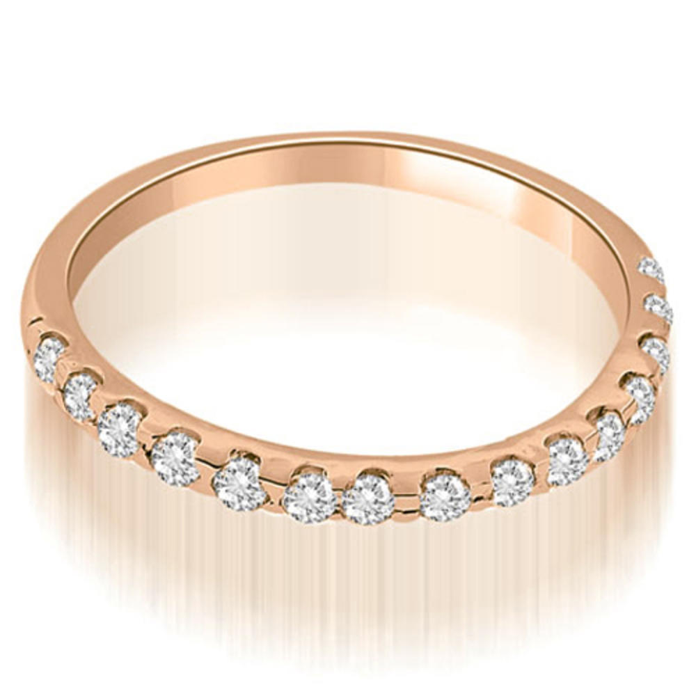 1.36 cttw 14k Rose Gold Diamond Engagement Ring and Wedding Band Set