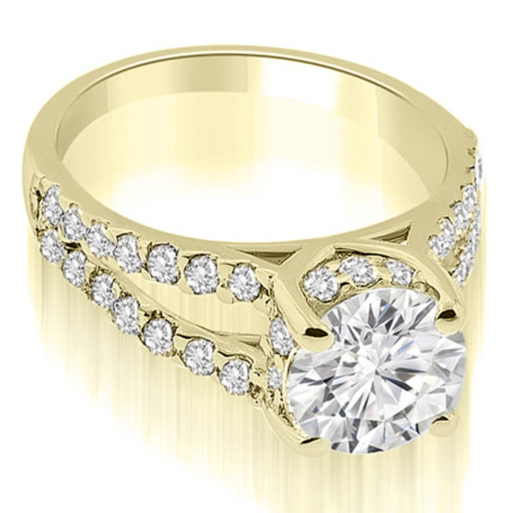 1.36 Cttw Round-Cut 18K Yellow Gold Diamond Bridal Set