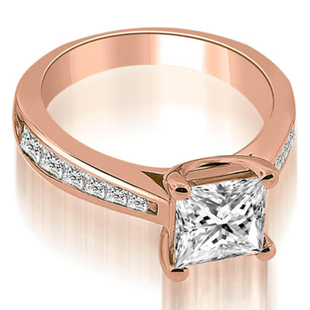 2.25 Cttw. Princess Cut 18K Rose Gold Diamond Bridal Set