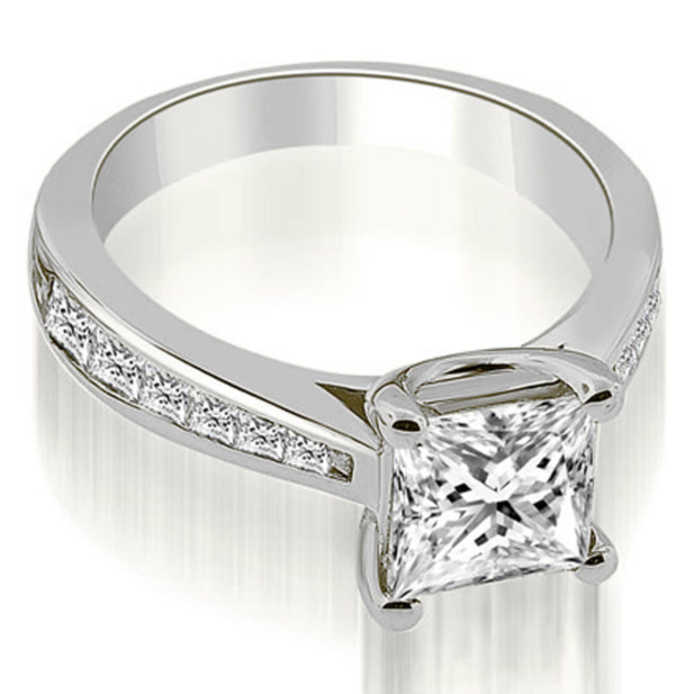 2.00 Cttw Princess Cut 18K White Gold Diamond Bridal Set
