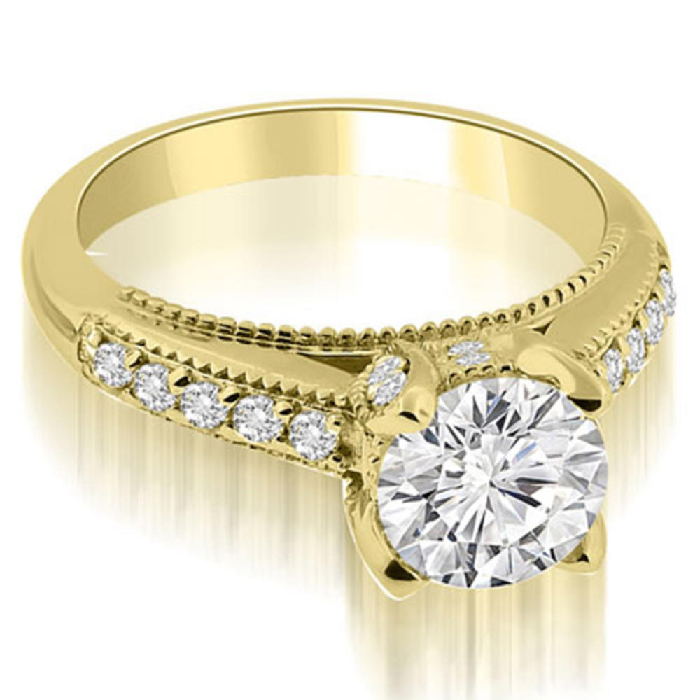 1.50 Cttw Round Cut 14K Yellow Gold Diamond Bridal Set