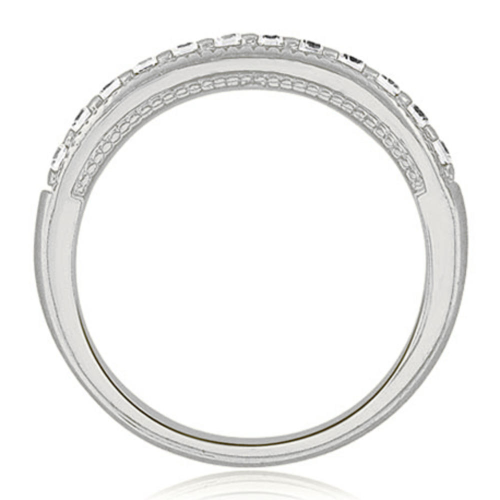 0.20 Cttw Round-Cut White Gold Milgrain Diamond Wedding Ring