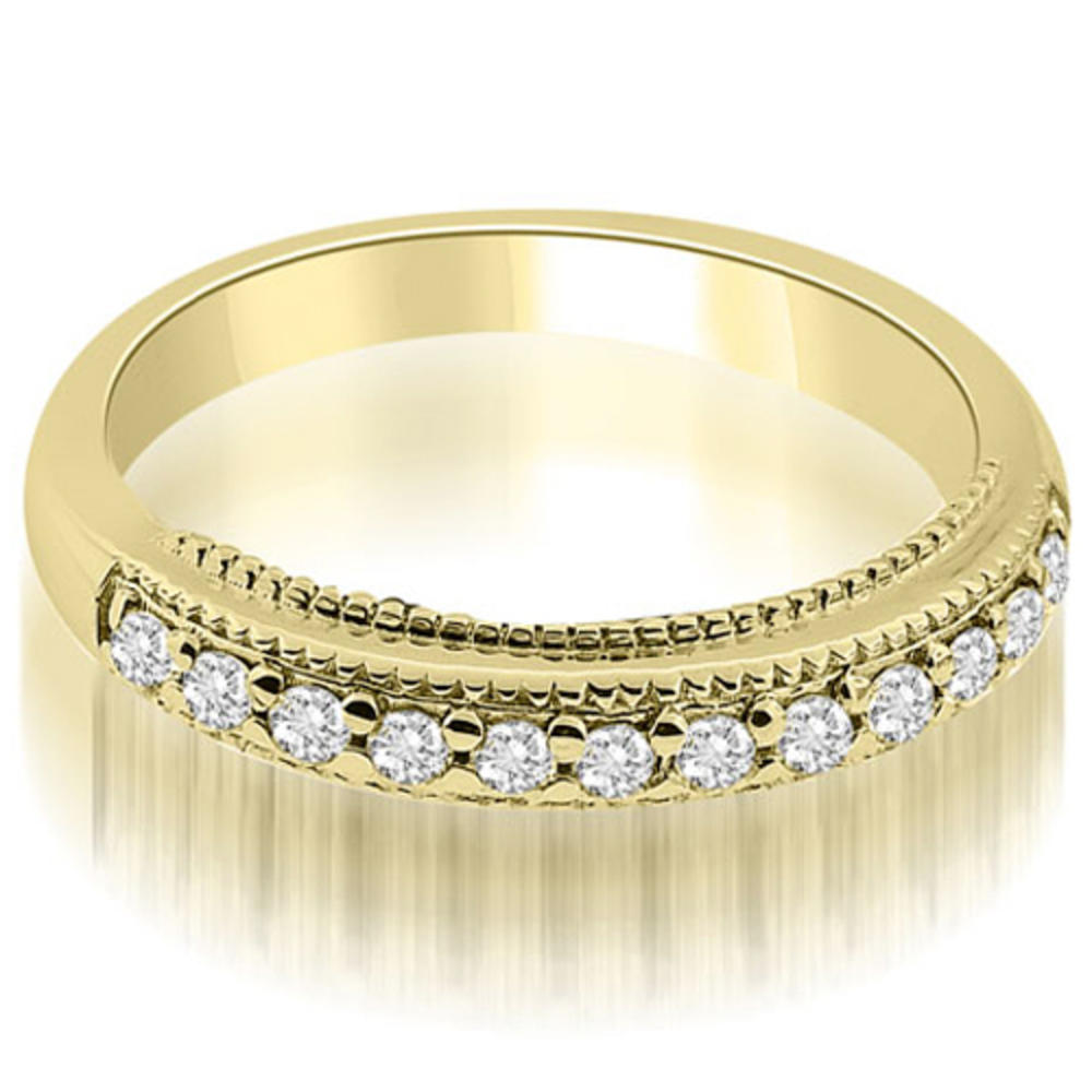 1.25 Cttw Round Cut 18k Yellow Gold Diamond Engagement Ring Set