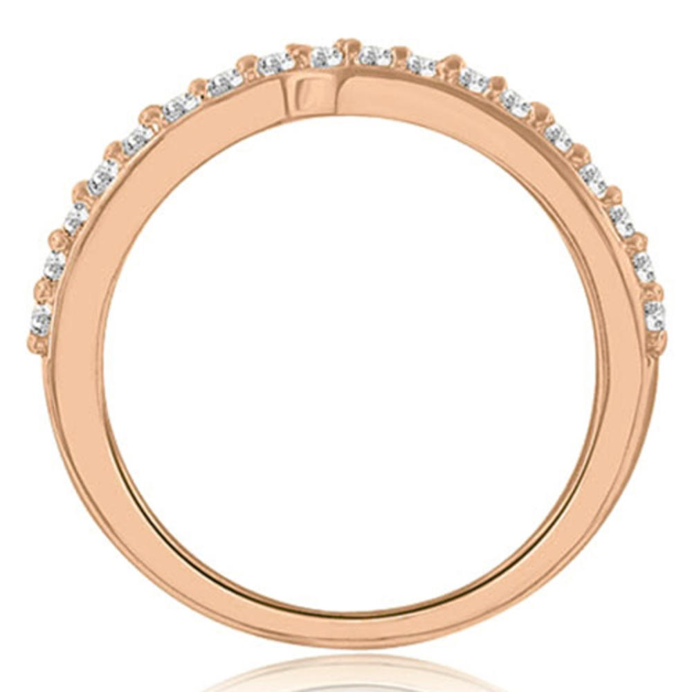 1.45 Cttw Round Cut 14k Rose Gold Diamond Bridal Set