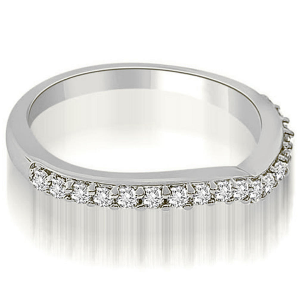0.20 Cttw Round-Cut 14K White Gold Diamond Wedding Ring