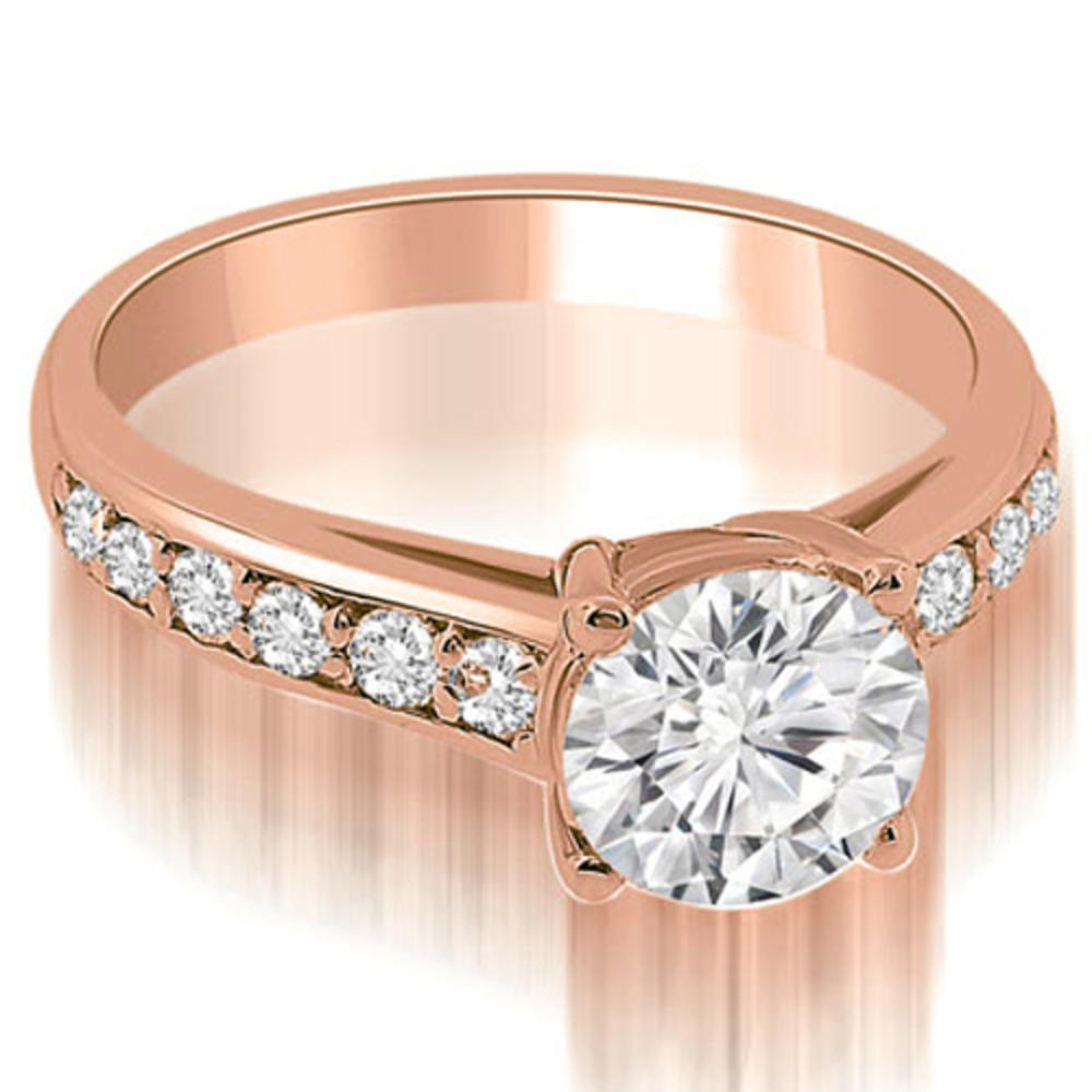 1.05 Cttw Round Cut 18K Rose Gold Diamond Bridal Set