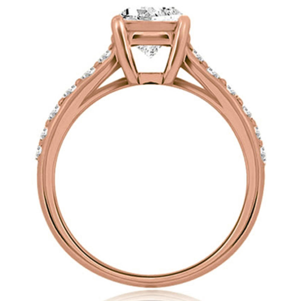 1.35 Cttw Round Cut 18k Rose Gold Diamond Bridal Set