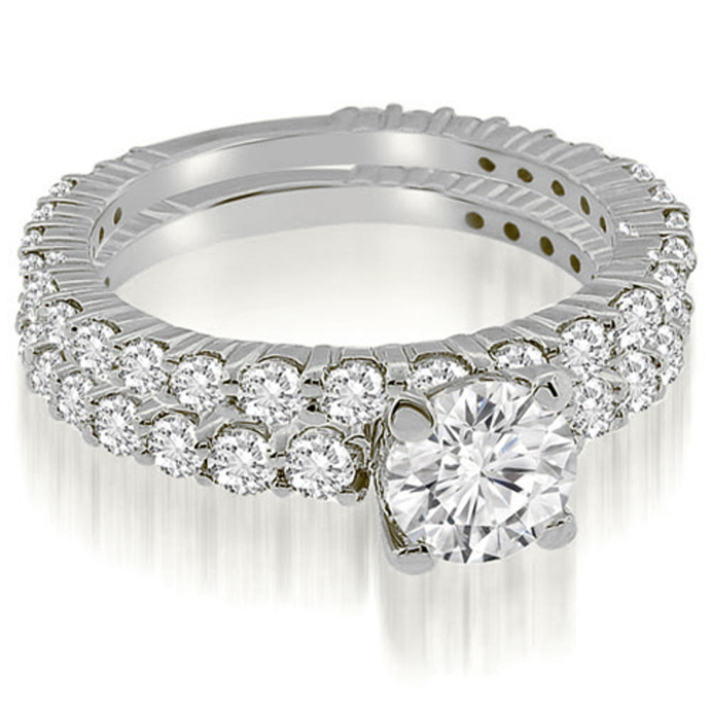 2.55 Cttw Round Cut 14K White Gold Diamond Bridal Set