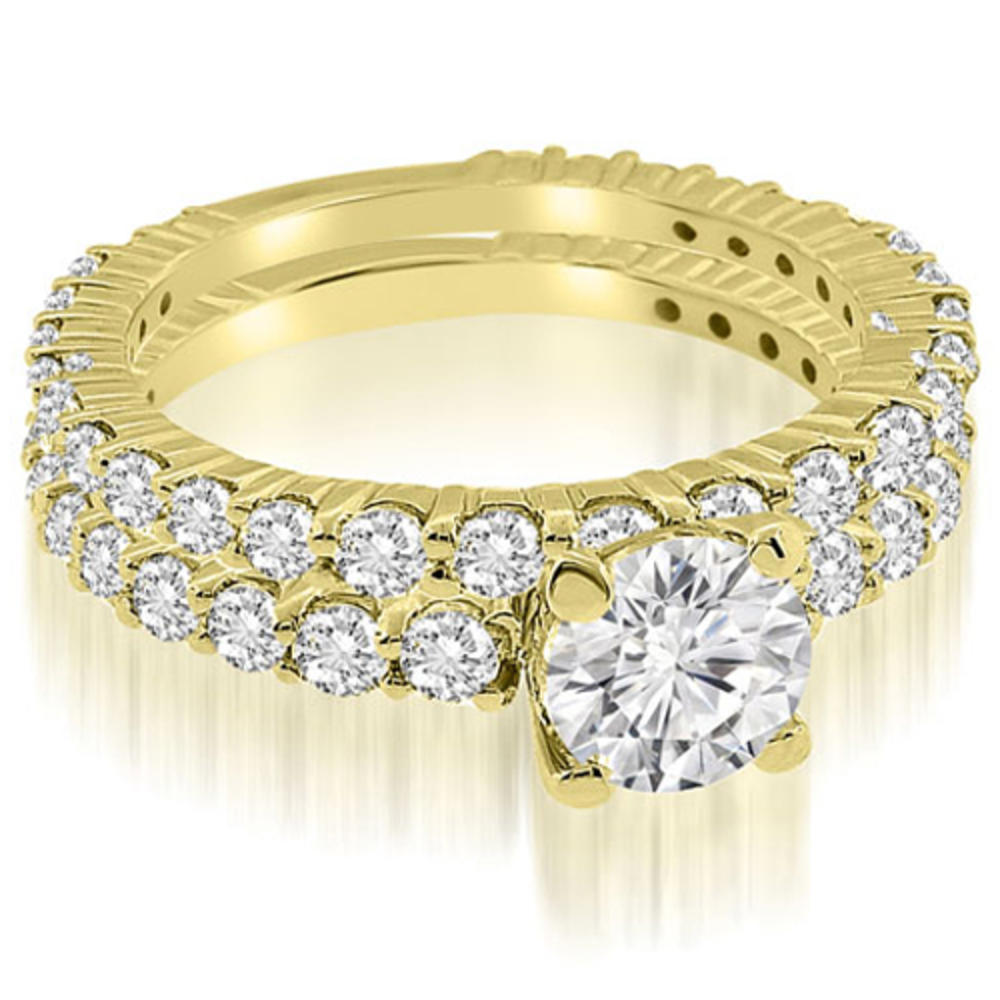 2.55 Cttw Round-Cut 14K Yellow Gold Diamond Bridal Set