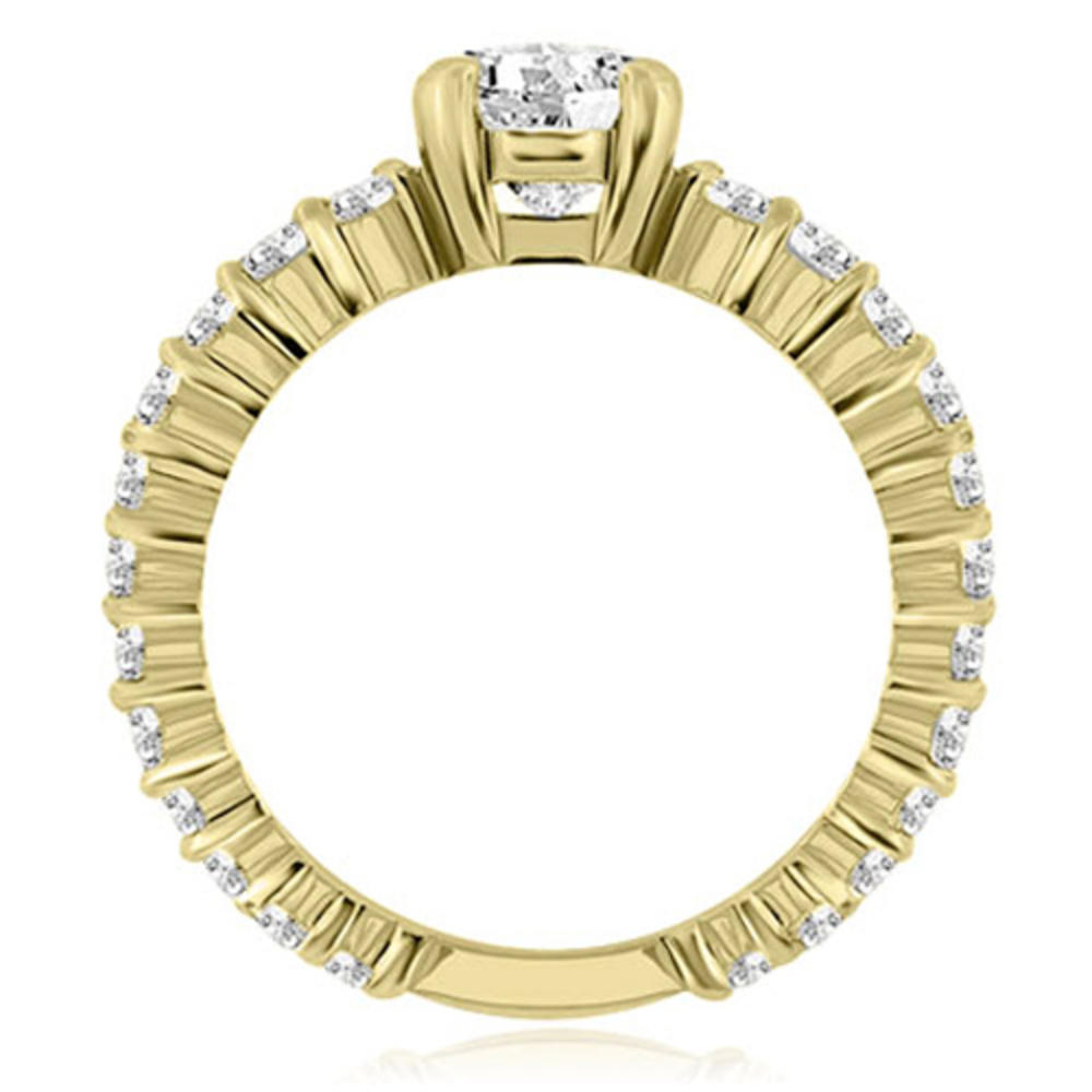 2.05 Cttw. Round Cut 18K Yellow Gold Diamond Bridal Set