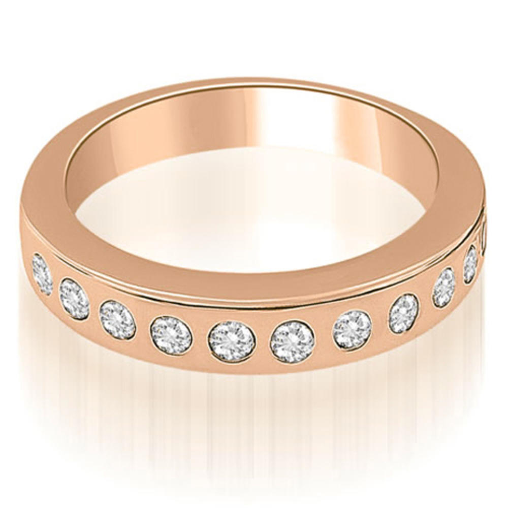 0.55 Cttw. Round Cut 14K Rose Gold Diamond Wedding Ring