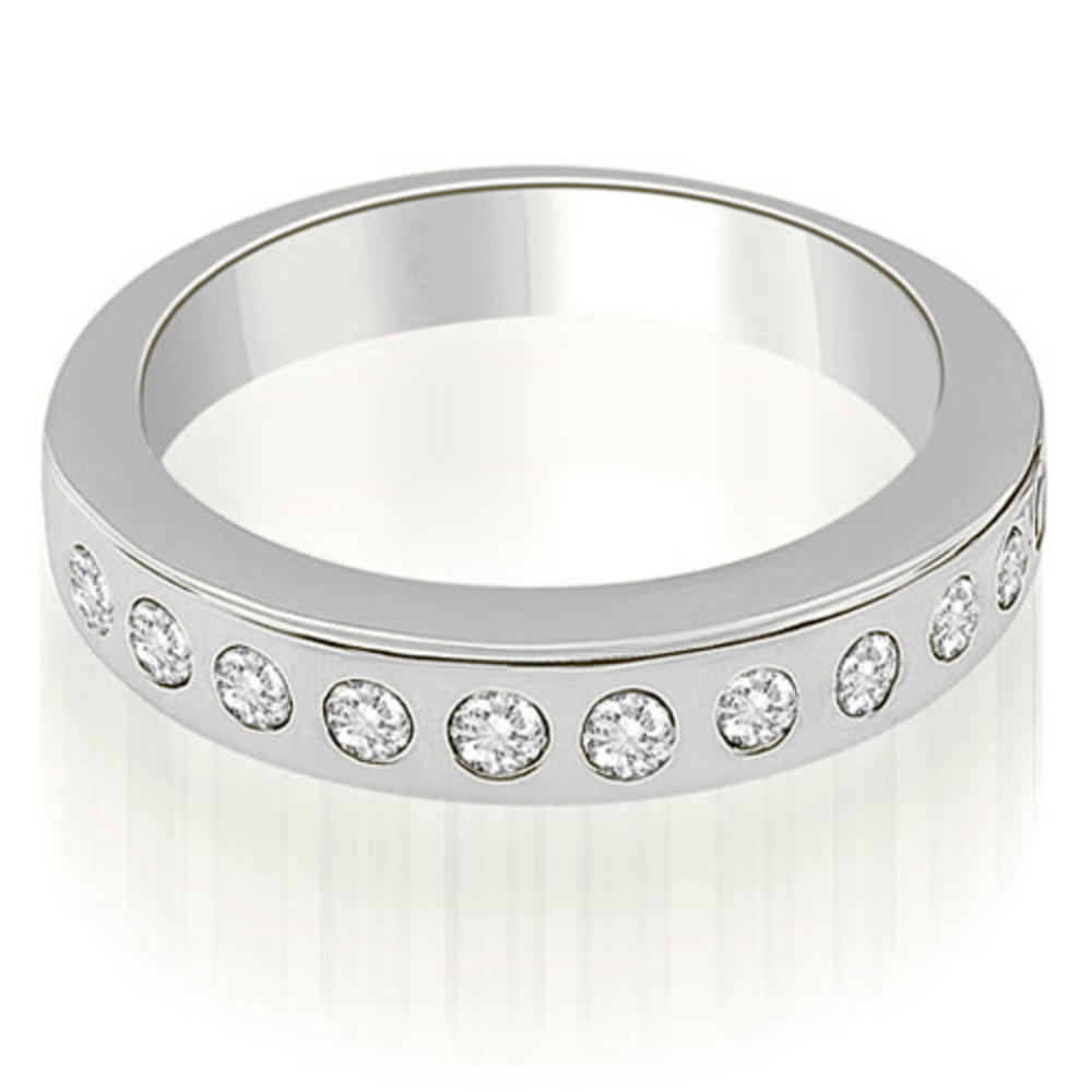 0.55 Cttw. Round Cut 18K White Gold Diamond Wedding Ring