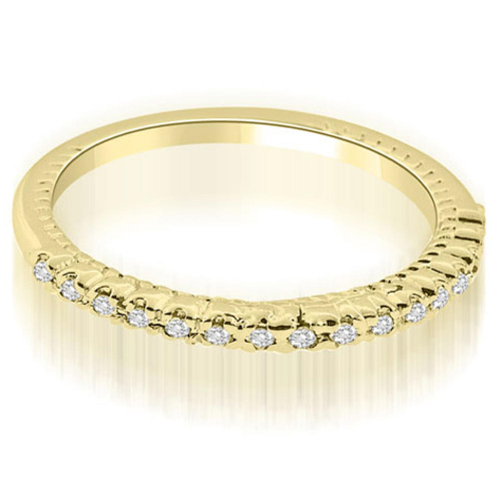 0.24 Cttw Round Cut 18K Yellow Gold Diamond Wedding Ring