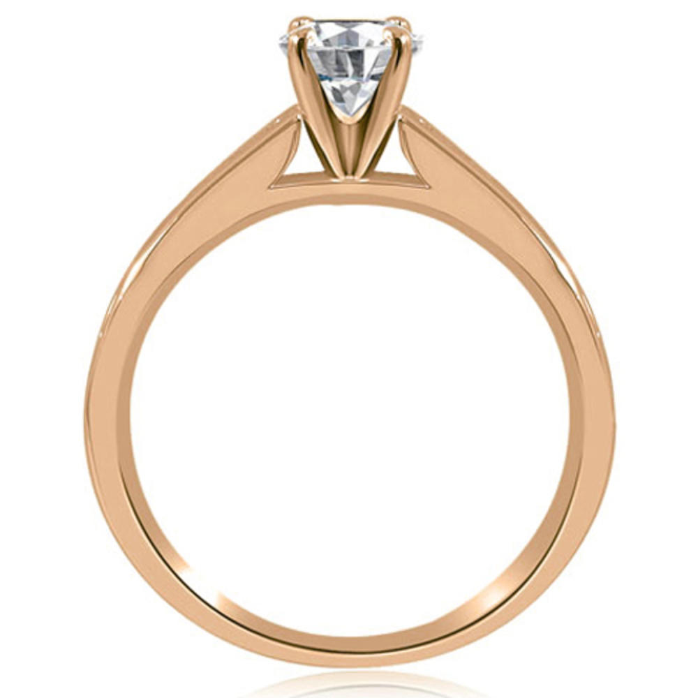 14K Rose Gold 0.77 cttw. Cathedral Channel Round Cut Diamond Engagement Ring (I1, H-I)