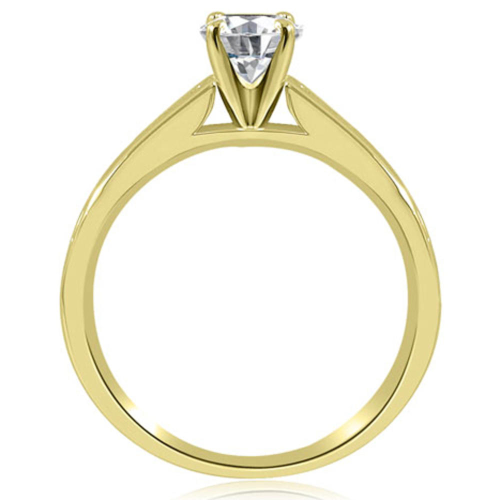 14K Yellow Gold 0.67 cttw  Cathedral Channel Round Cut Diamond Engagement Ring (I1, H-I)