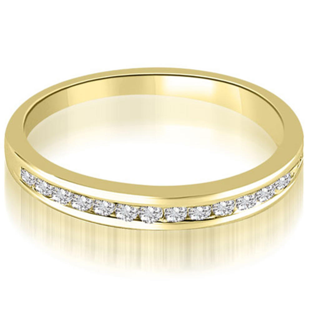 1.12 cttw. 14K Yellow Gold Cathedral Channel Set Round Cut Diamond Bridal Set (I1, H-I)