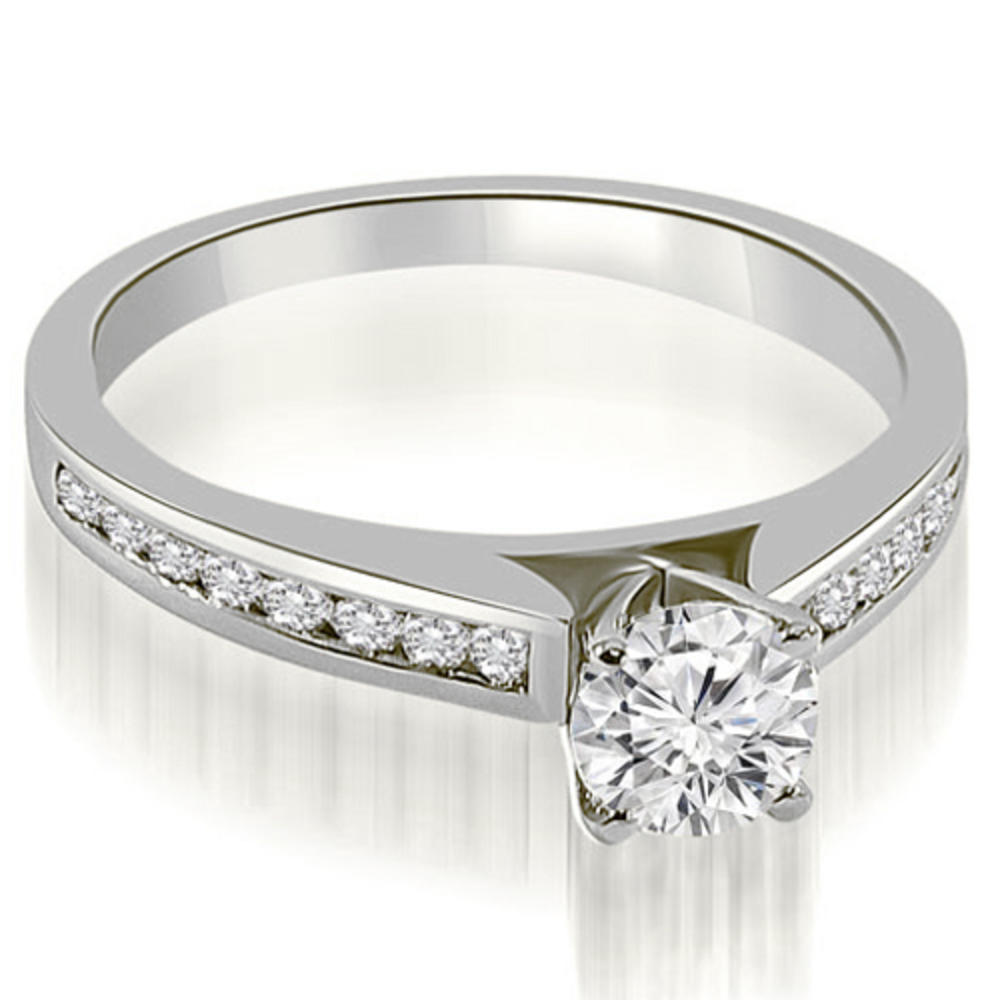 1.42 Cttw Round-Cut 18K White Gold Diamond Cathedral Bridal Set