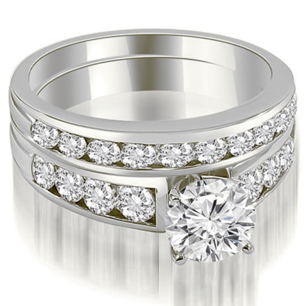 2.00 Cttw Round-Cut White Gold Diamond Bridal Set
