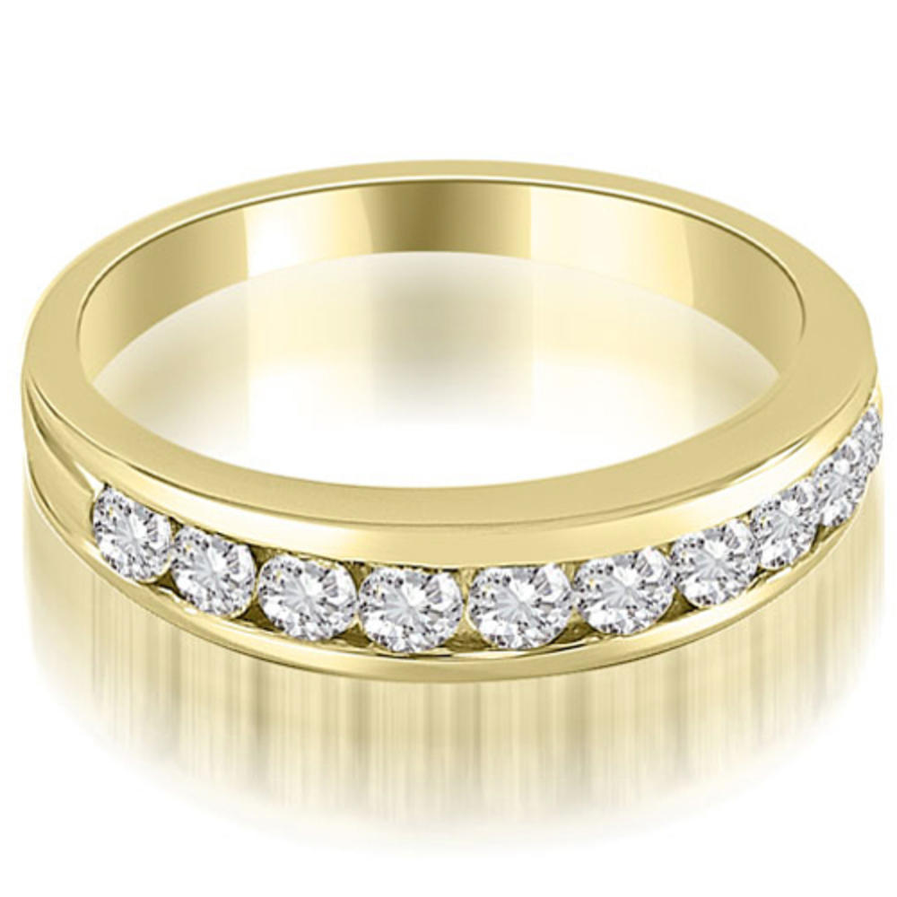 0.60 Cttw. Round Cut 18K Yellow Gold Diamond Wedding Ring