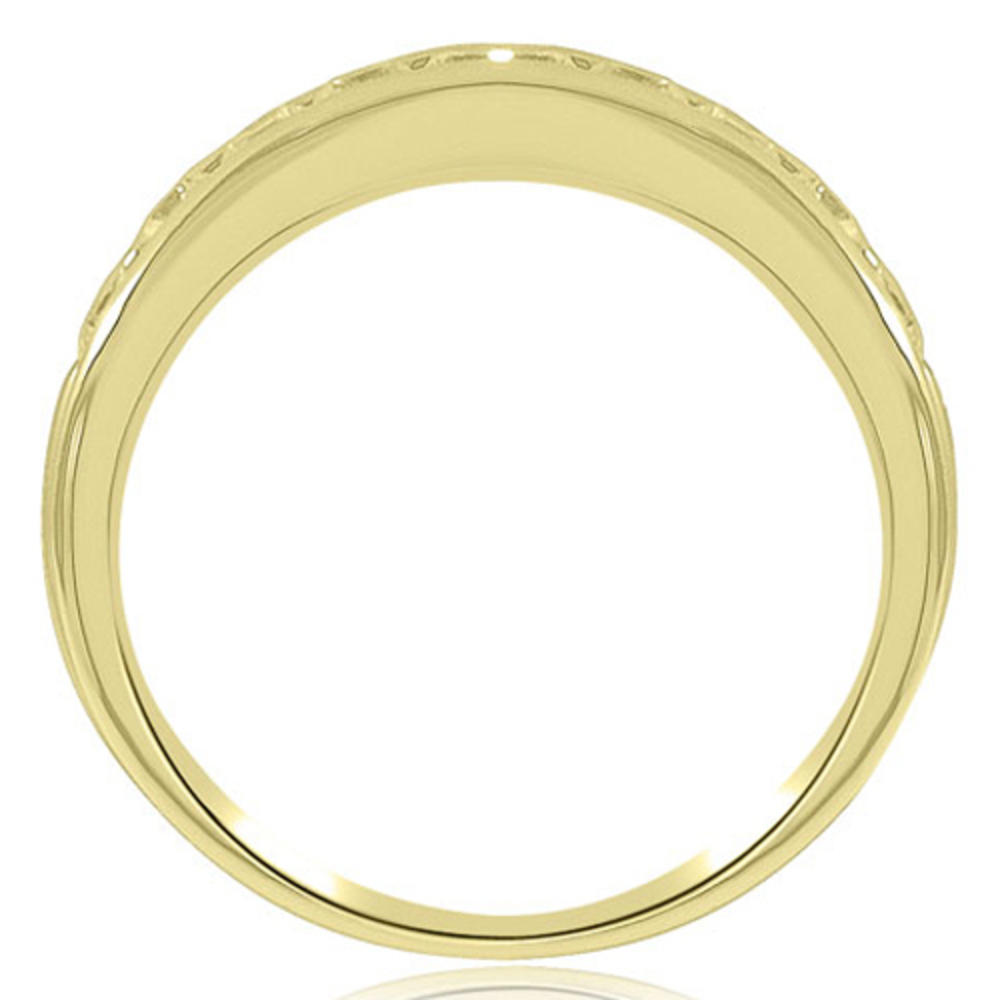 0.60 Cttw. Round Cut 18K Yellow Gold Diamond Wedding Ring