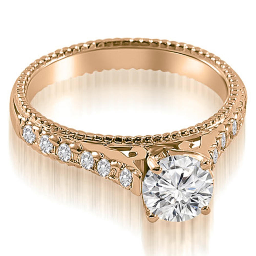 1.25 Cttw Round Cut 14k Rose Gold Diamond Bridal Set