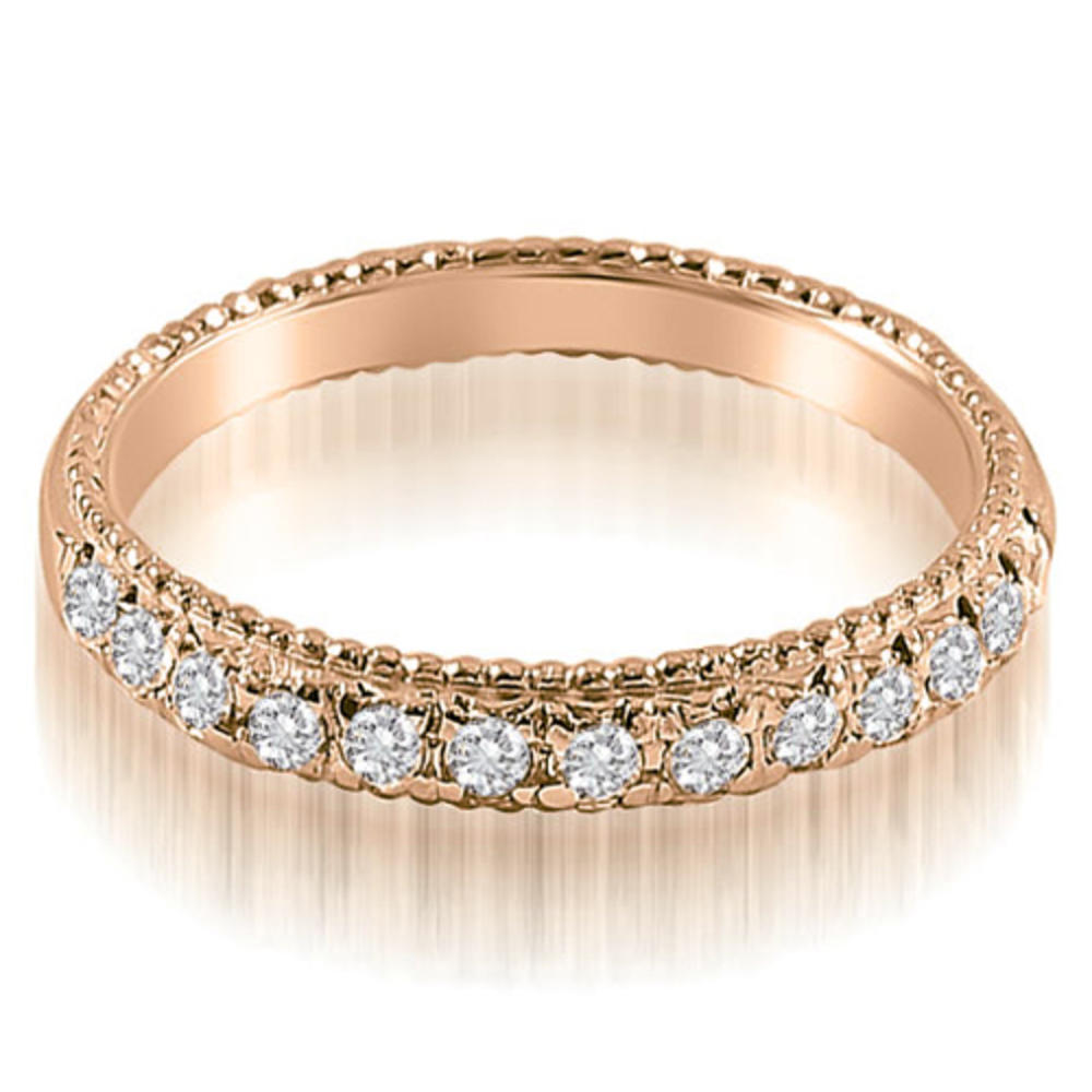 1.55 Cttw. Round Cut 14K Rose Gold Diamond Bridal Set