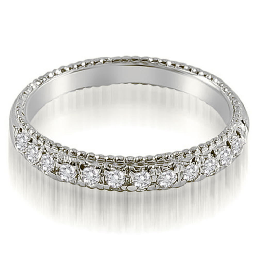 1.15 Cttw Round-Cut 14K White Gold Diamond Engagement Bridal Set