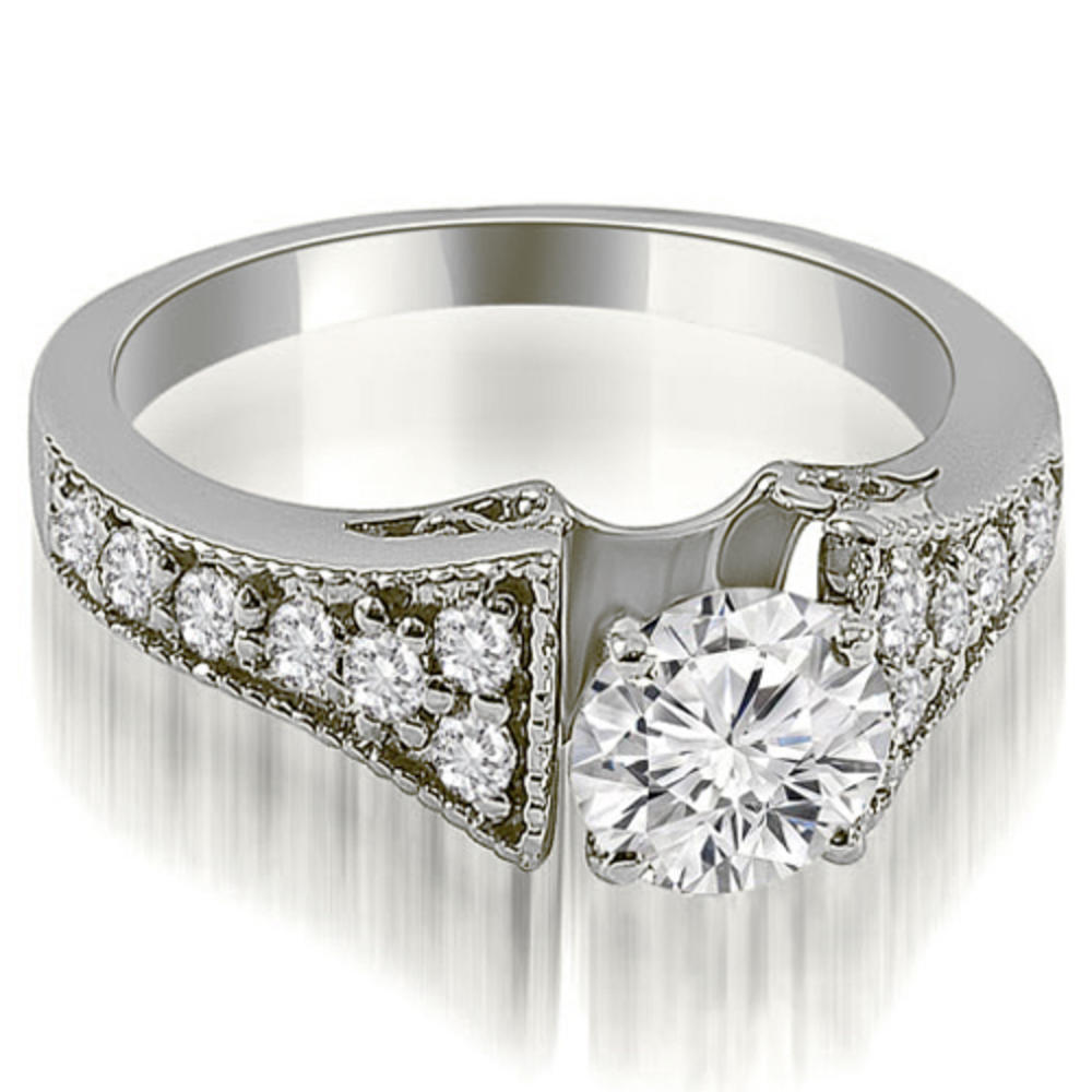 1.45 Cttw. Round Cut 14k White Gold Diamond Bridal Set