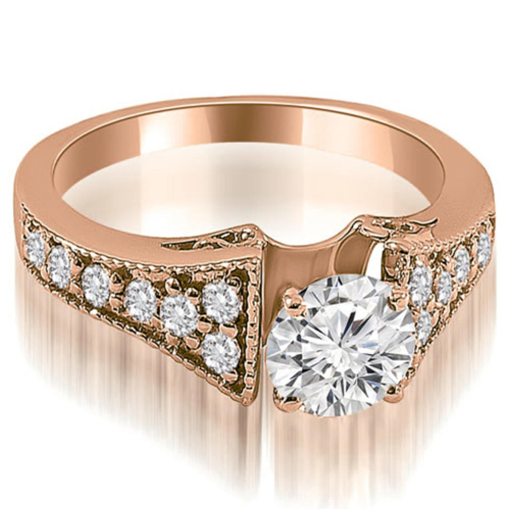 2.00 Cttw Round Cut 18K Rose Gold Diamond Bridal Set