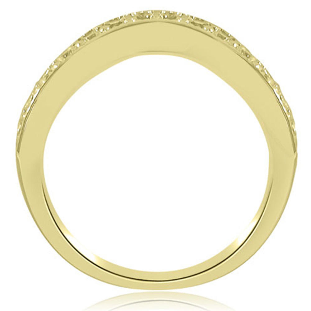 1.75 Cttw. Round Cut 18K Yellow Gold Diamond Bridal Set