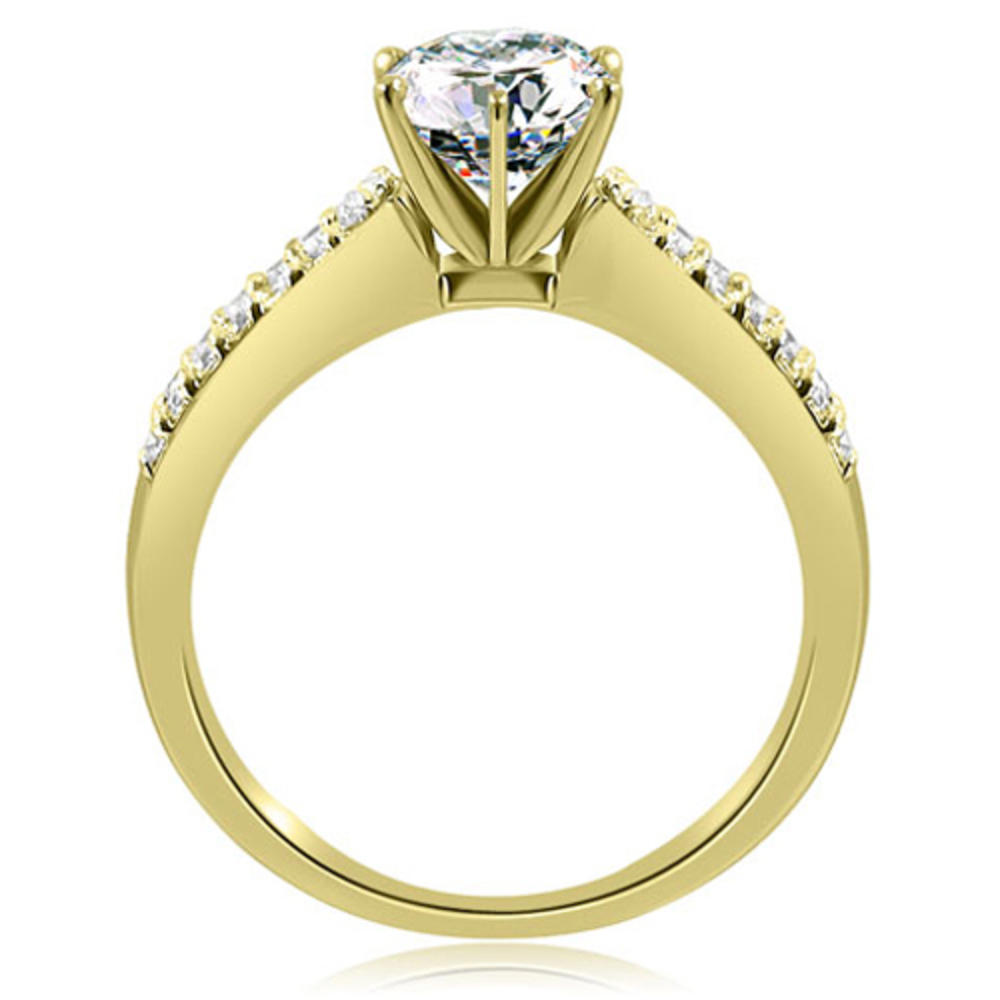 1.15 Cttw. Round Cut 14K Yellow Gold Diamond Bridal Set