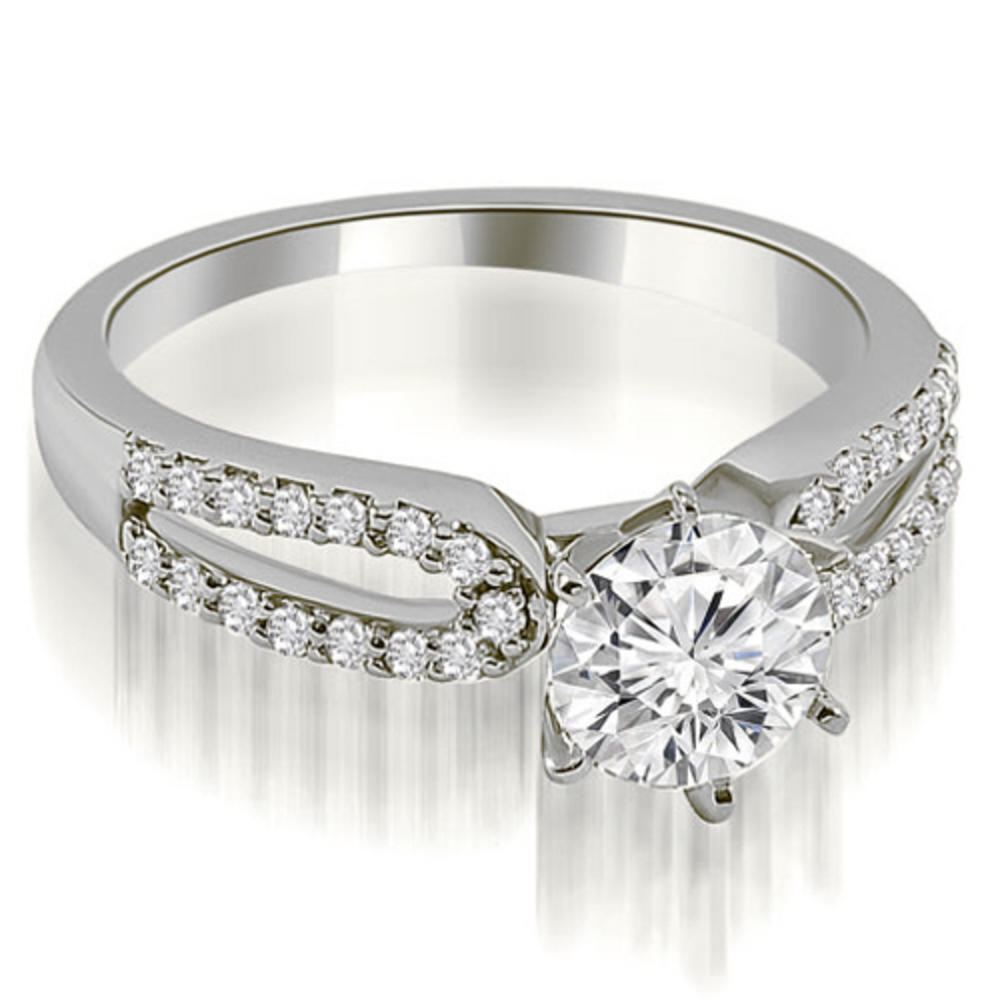 1.15 Cttw Round Cut 18k White Gold Diamond Bridal Set