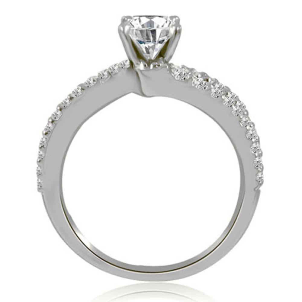 0.98 Cttw Round Cut 14K White Gold Diamond Bridal Set