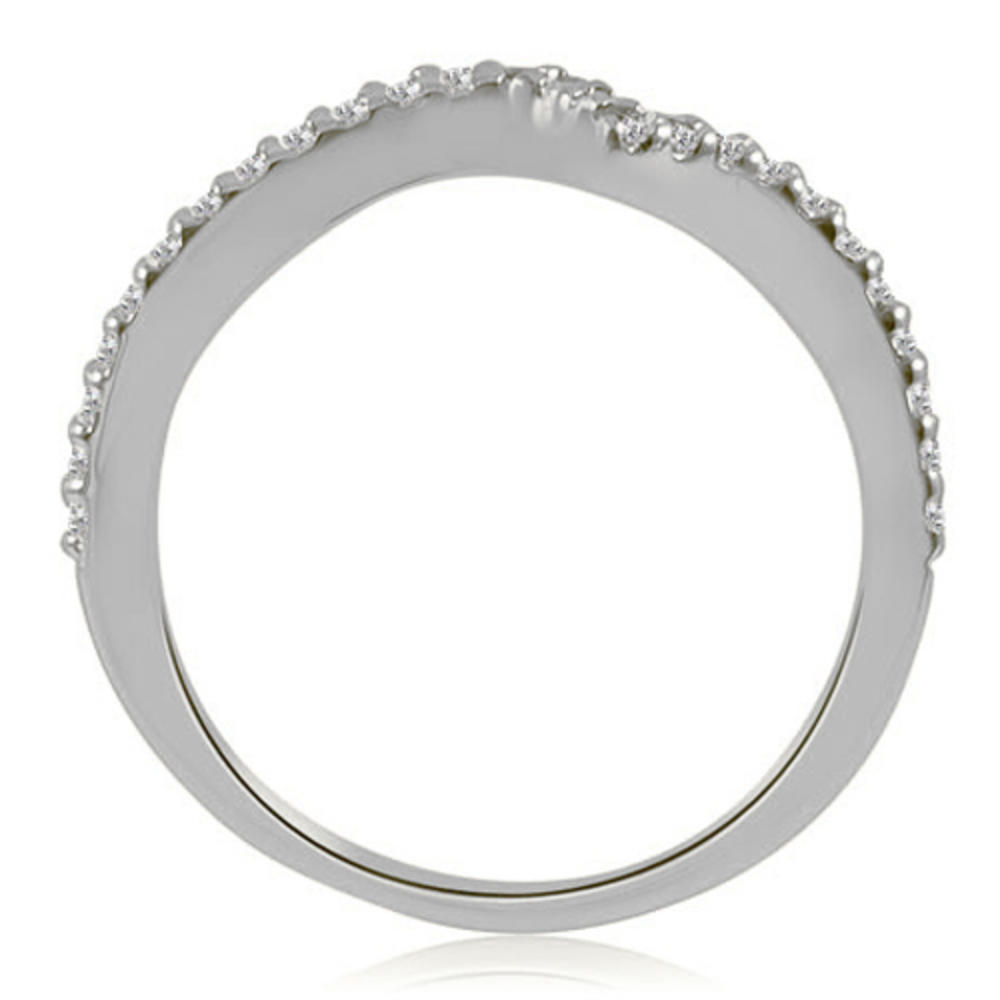 0.88 Cttw Round-Cut 14K White Gold Diamond Bridal Set