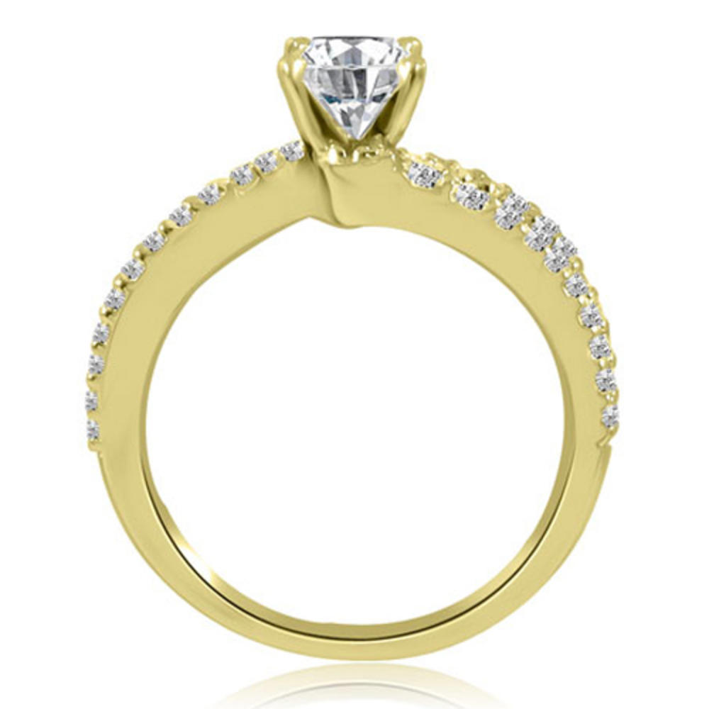 0.88 Cttw. Round Cut 14K Yellow Gold Diamond Bridal Set