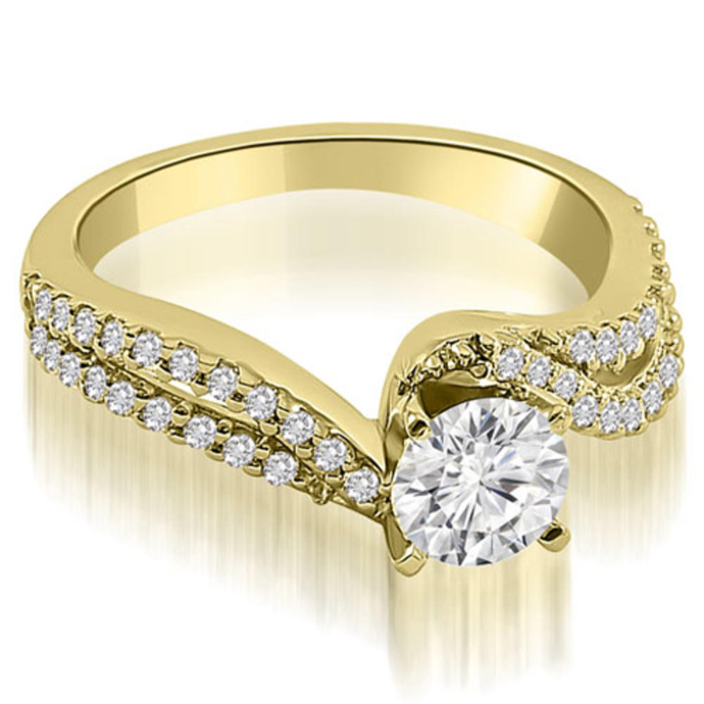 1.53 Cttw Round Cut 14K Yellow Gold Diamond Bridal Set