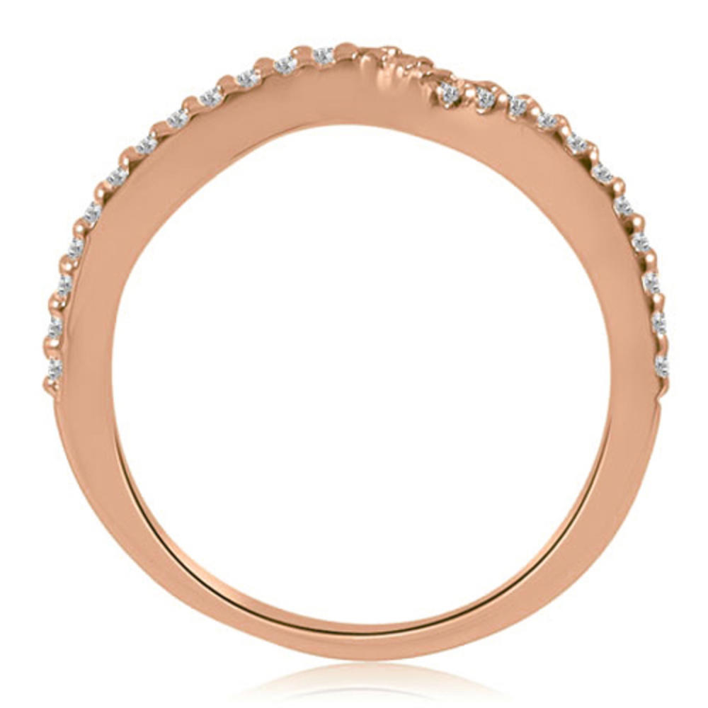 0.88 cttw Round-Cut 18k Rose Gold Diamond Bridal Set
