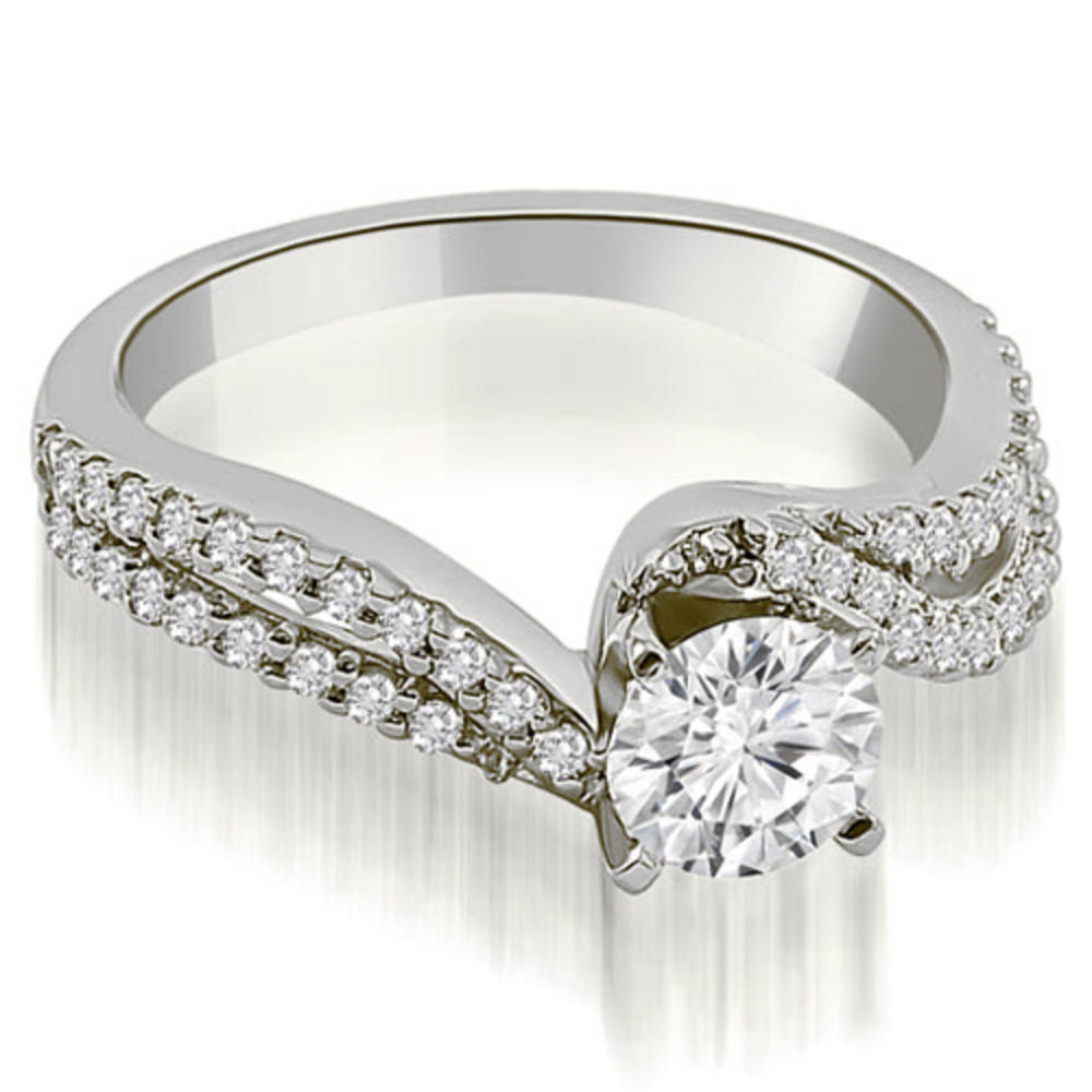 0.88 Cttw Round-Cut 18K White Gold Diamond Bridal Set