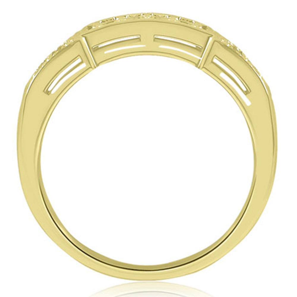 0.75 cttw. 14K Yellow Gold Antique Milgrain Round Diamond Bridal Set (I1, H-I)