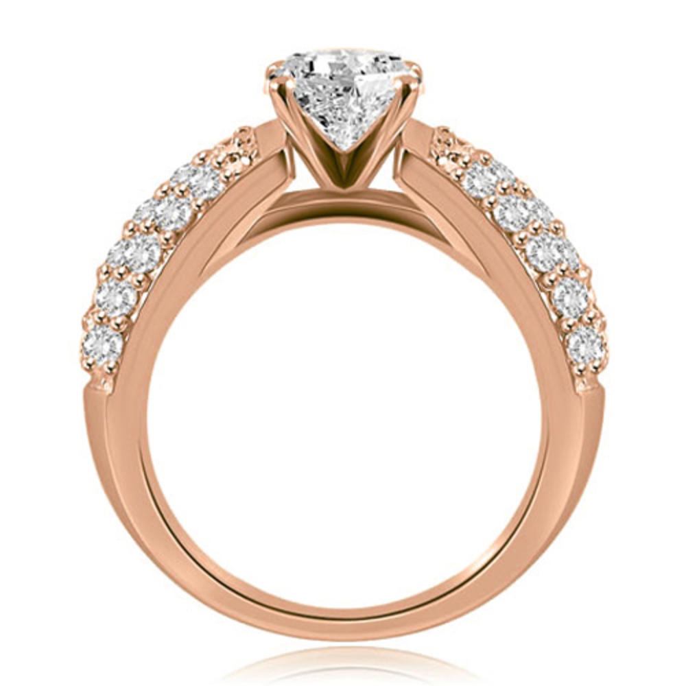 3.05 cttw Round Cut 18k Rose Gold Bridal Ring Set