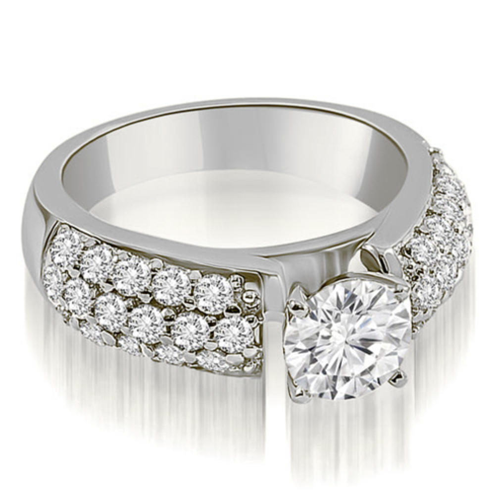3.05 cttw Round-Cut 18k White Gold Diamond Bridal Set