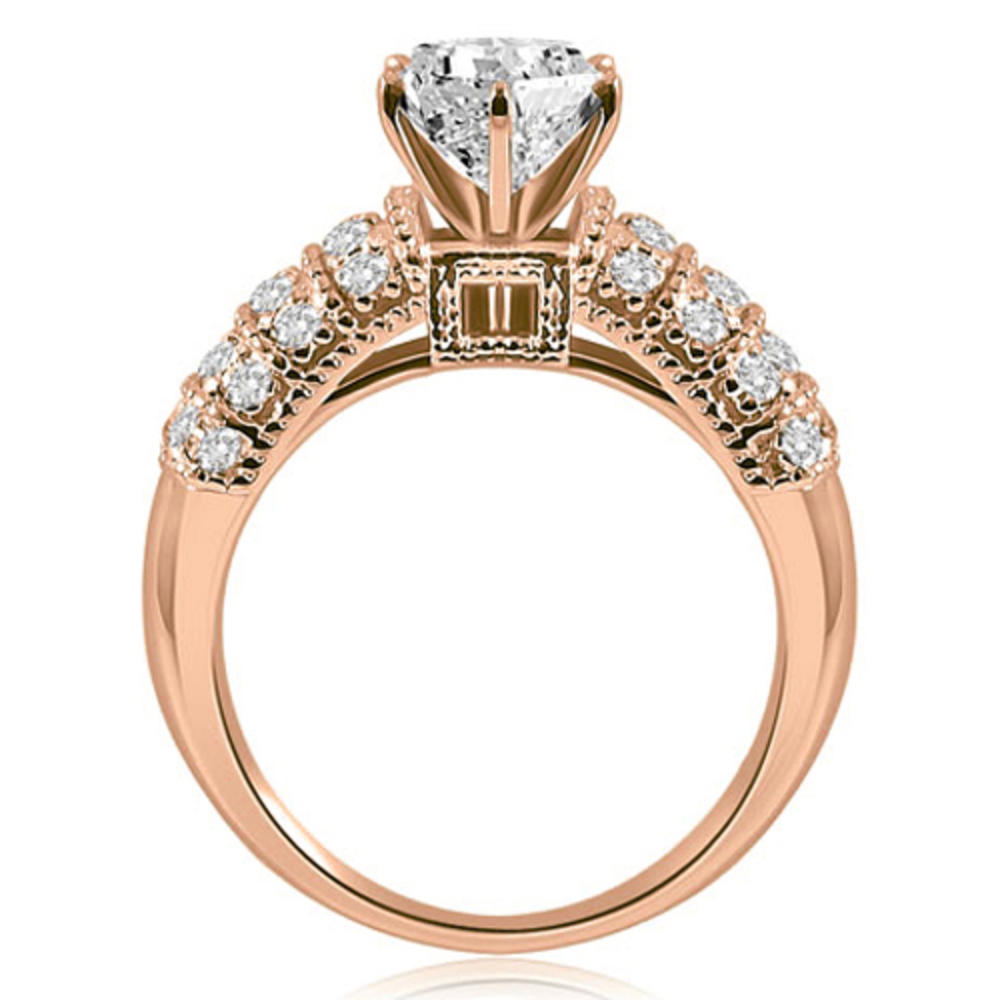 1.85 Cttw Round-Cut 18k Rose Gold Diamond Bridal Set