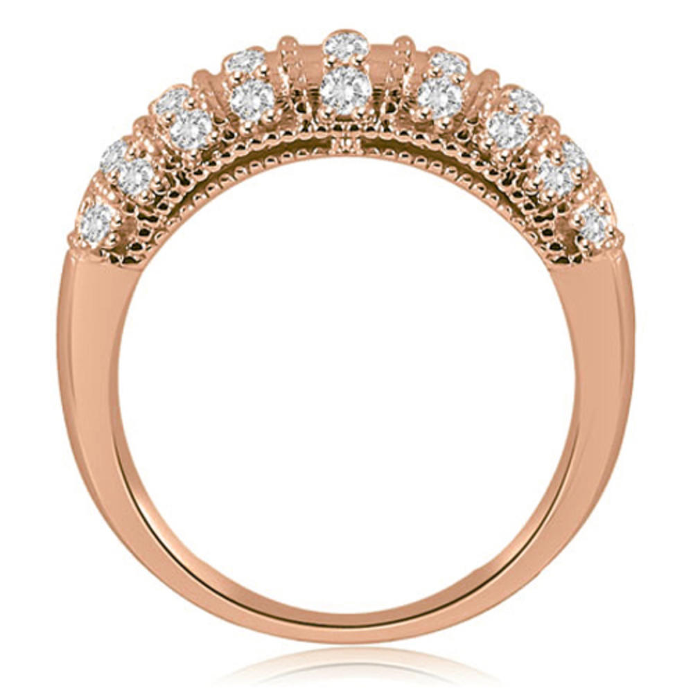 0.45-Cttw. Round Cut Rose Gold Diamond Wedding Ring