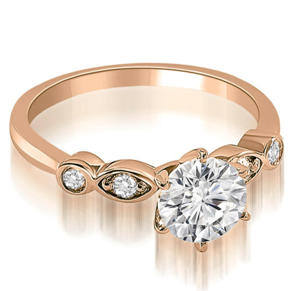 1.32 Cttw Round Cut 14K Rose Gold Diamond Bridal Set